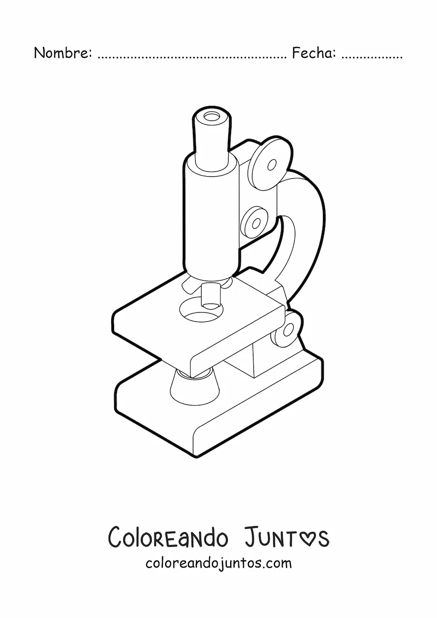 Imagen para colorear de un microscopio