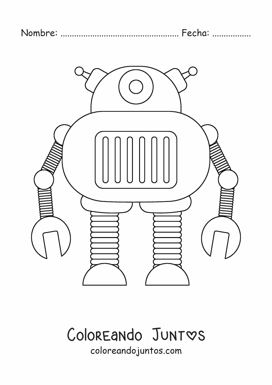 Imagen para colorear de un robot gigante