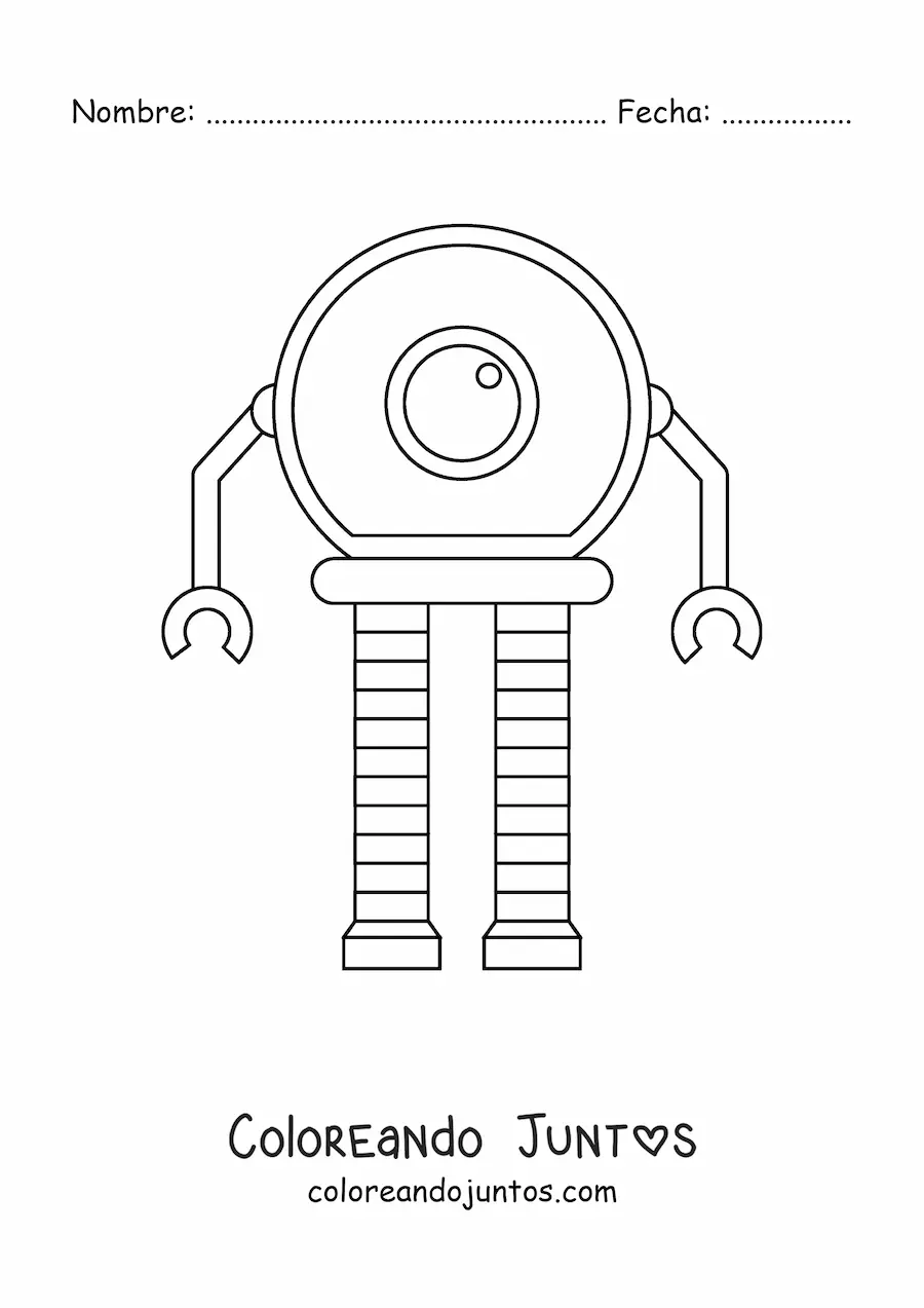 Imagen para colorear de un robot