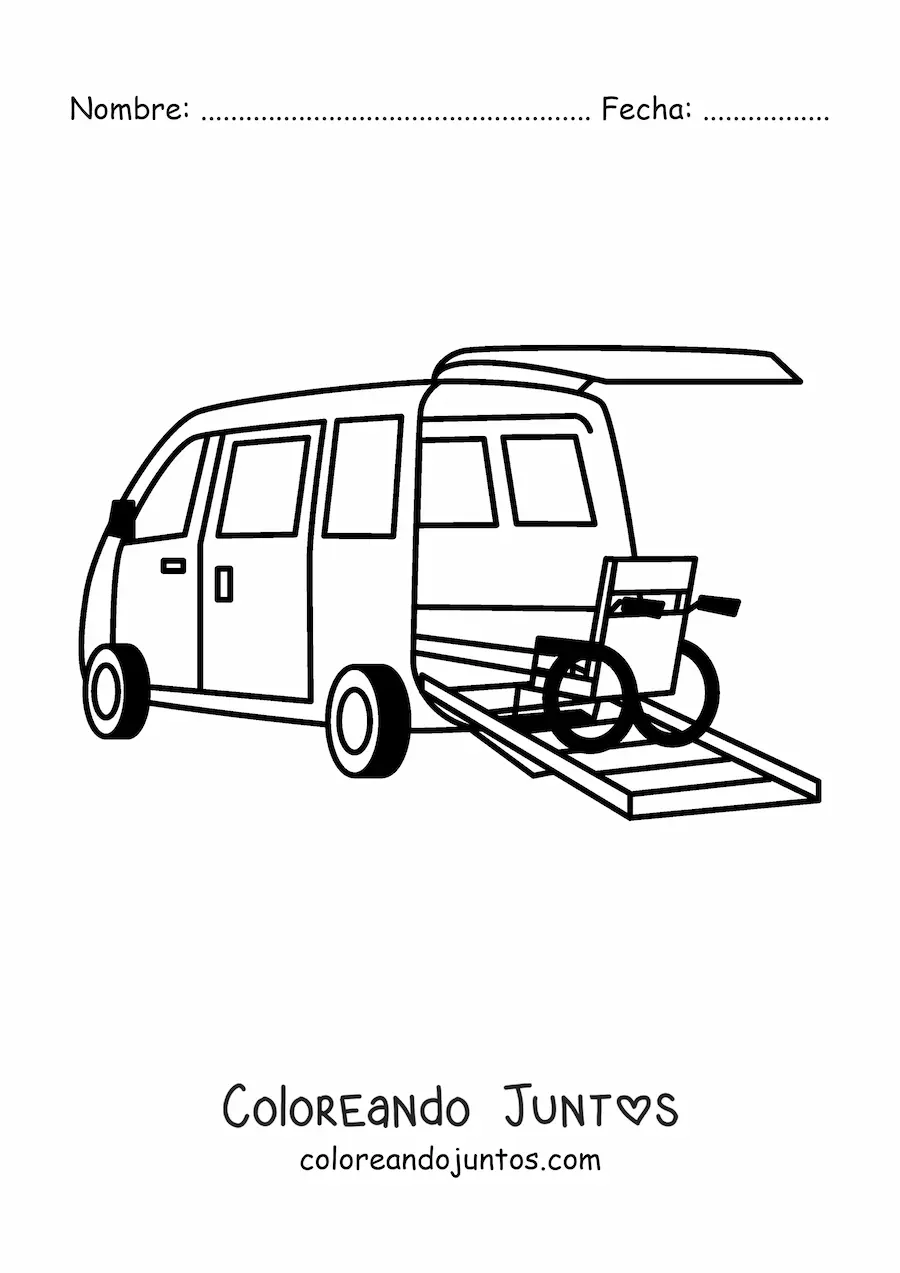Imagen para colorear de la ambulancia del hospital