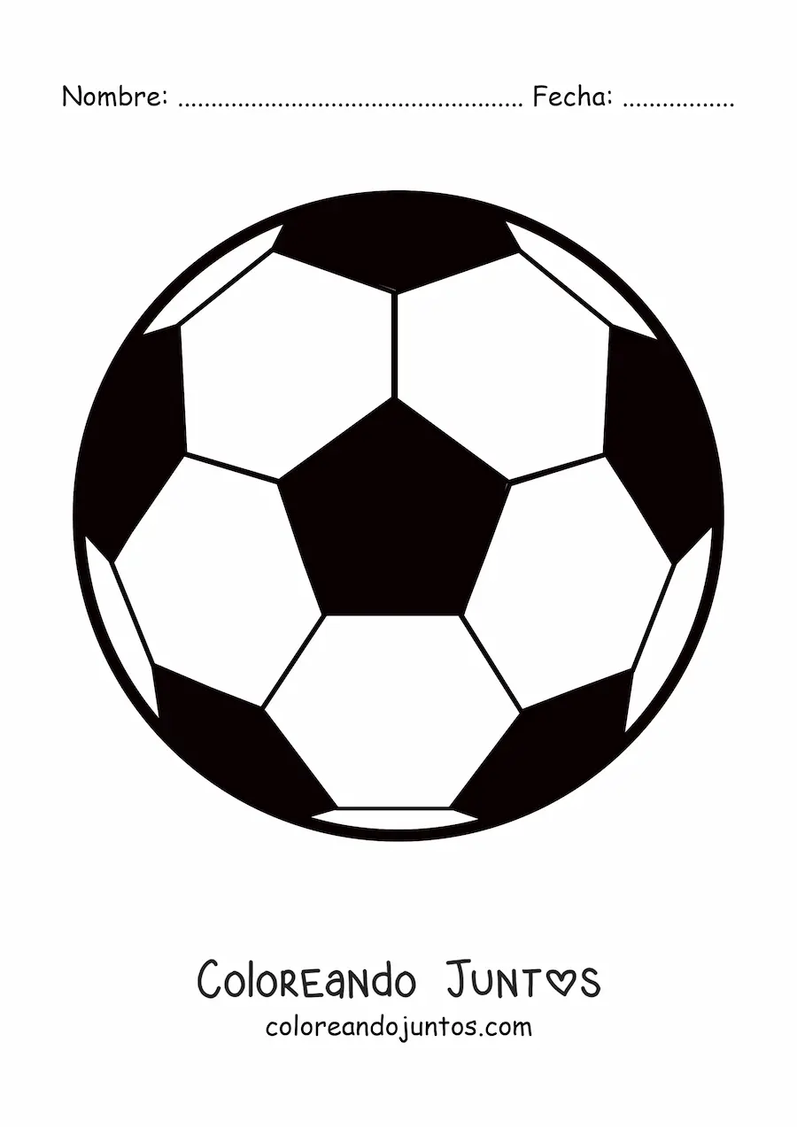 Imagen para colorear de un balón de fútbol