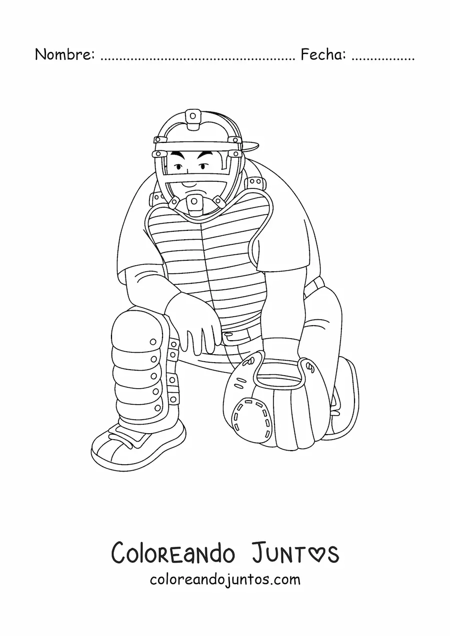 Imagen para colorear de un cácher