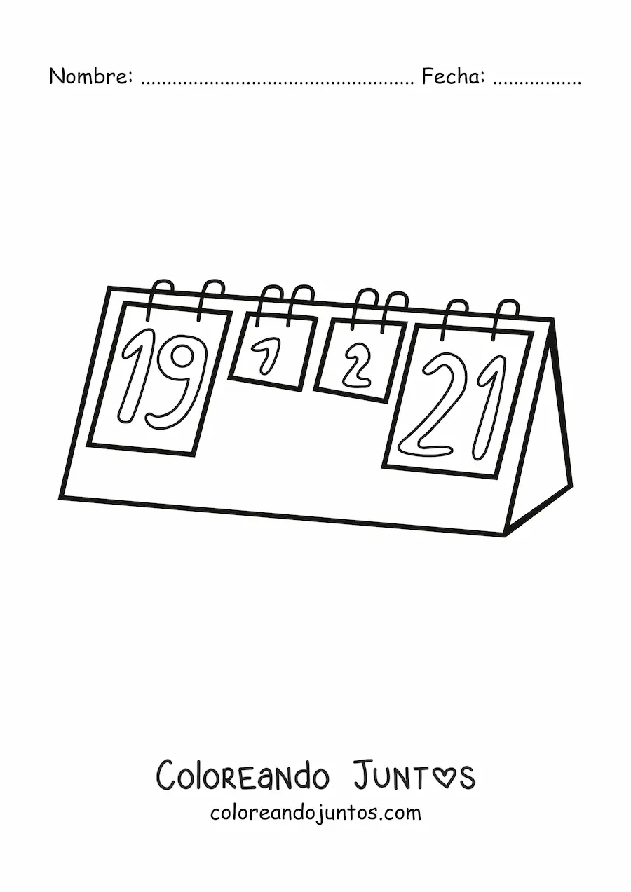 Imagen para colorear de un marcador de voleibol