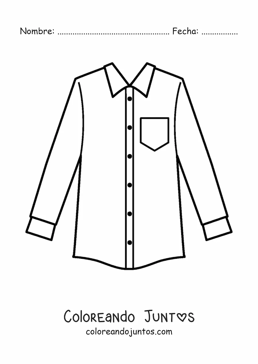 Imagen para colorear de una camisa