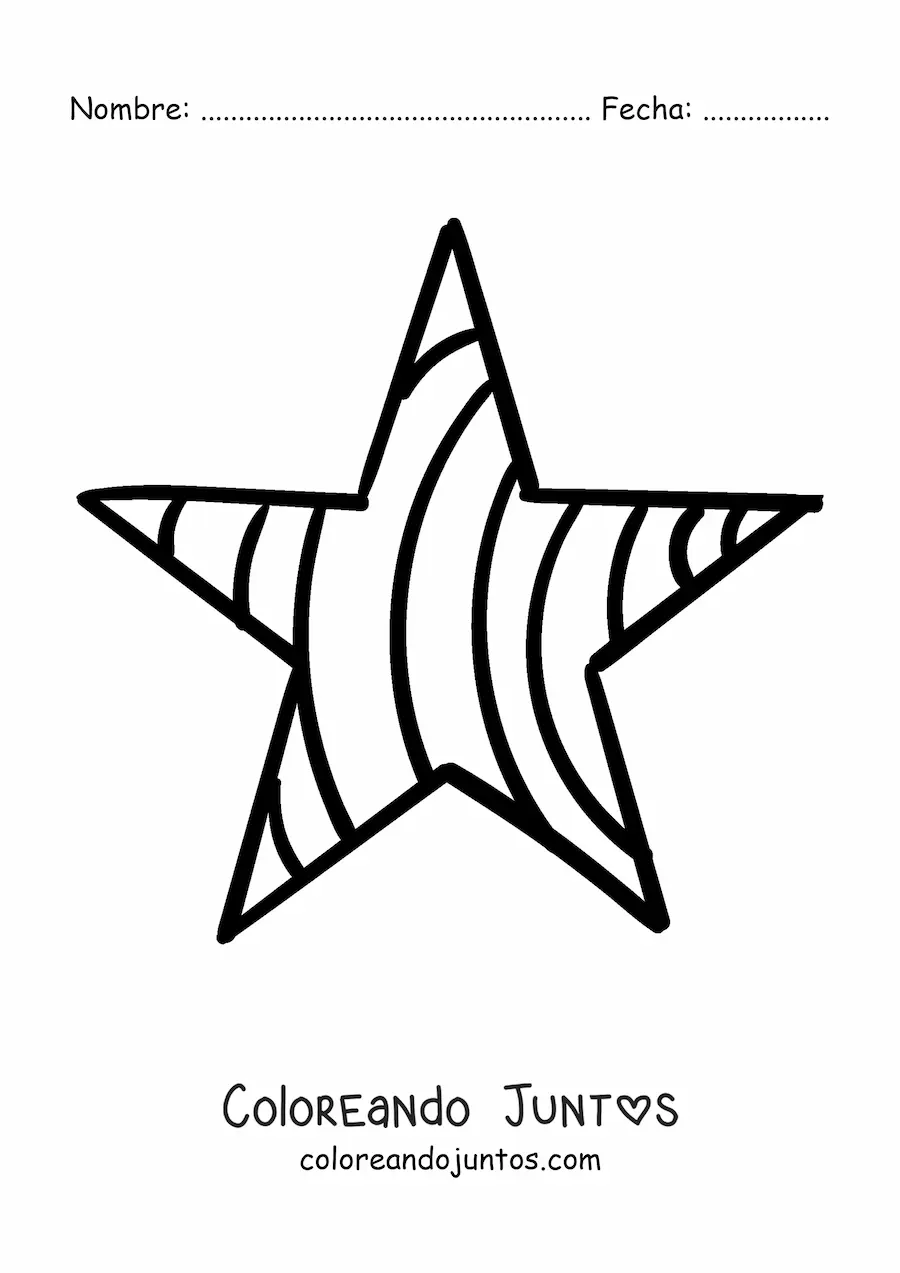 Imagen para colorear de una estrella bonita