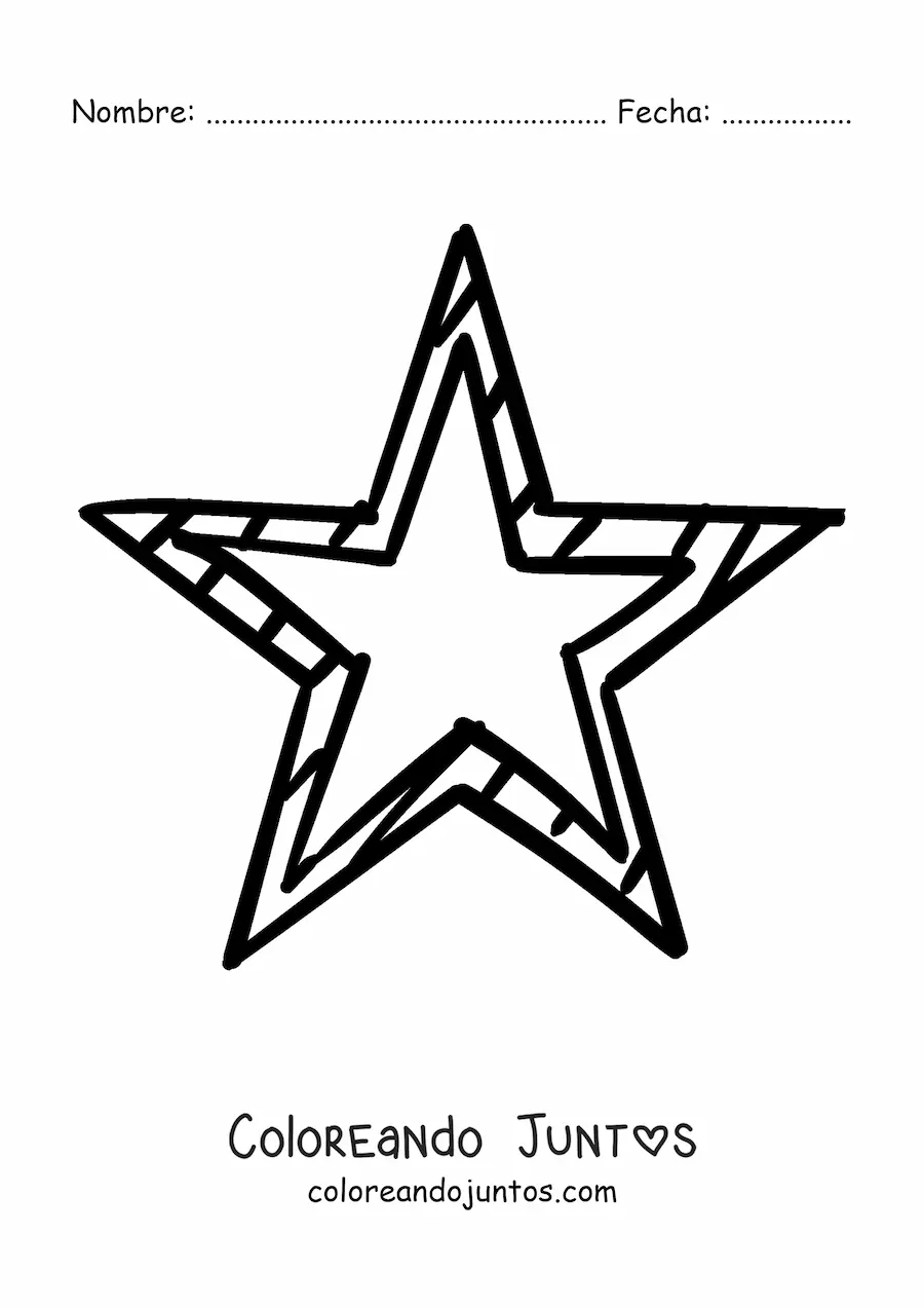 Imagen para colorear de una estrella