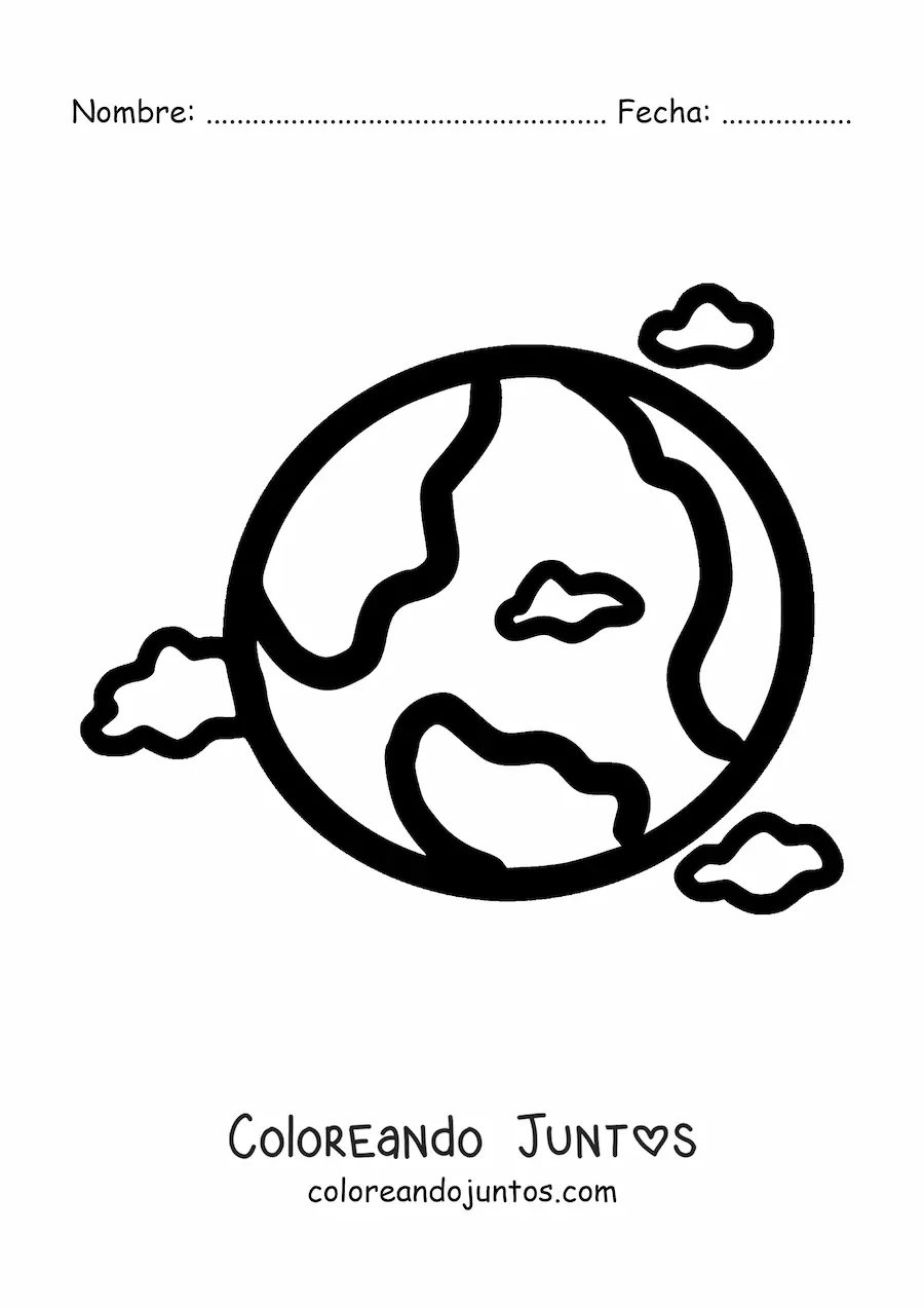 Imagen para colorear de la Tierra