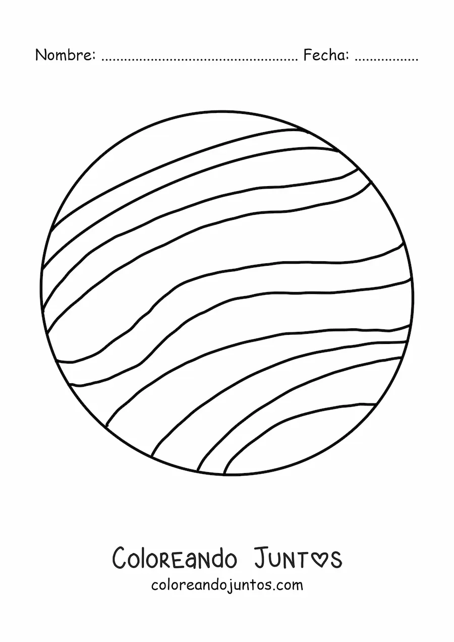 Imagen para colorear del planeta Venus