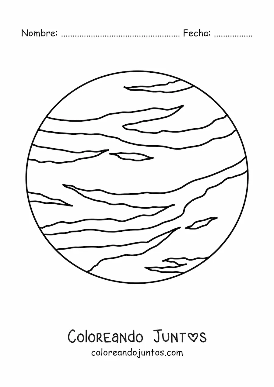 Imagen para colorear del planeta Neptuno