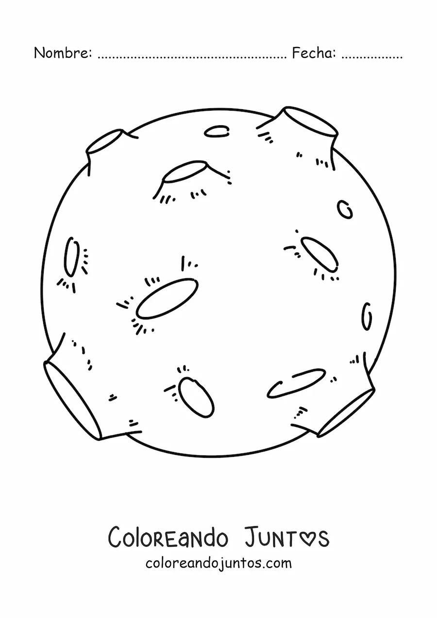 Imagen para colorear de la Luna