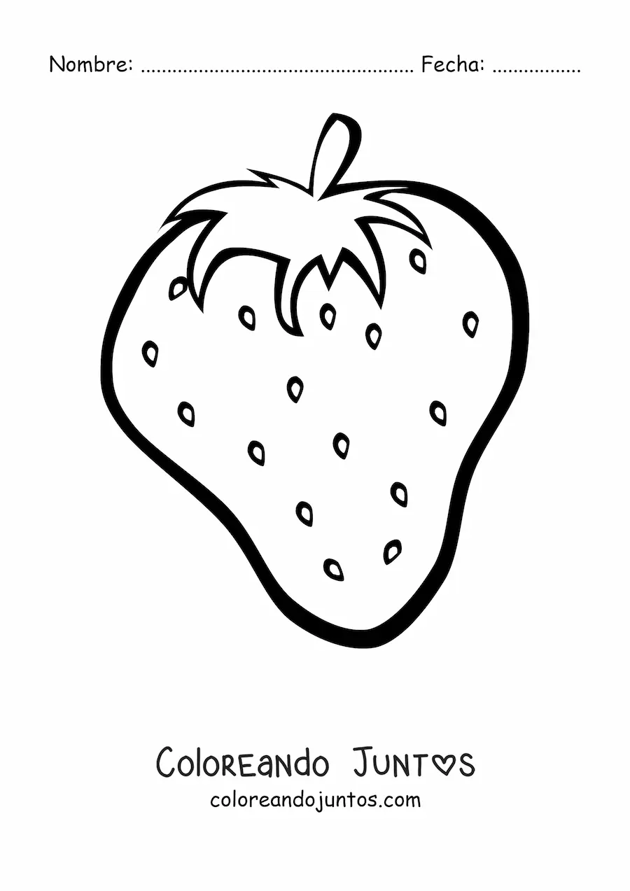 Imagen para colorear de una fresa
