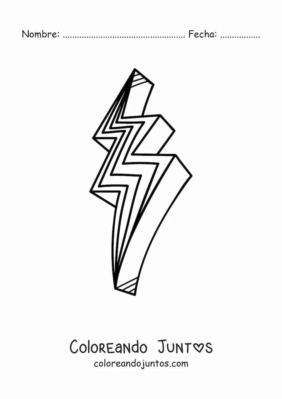 Imagen para colorear de un rayo