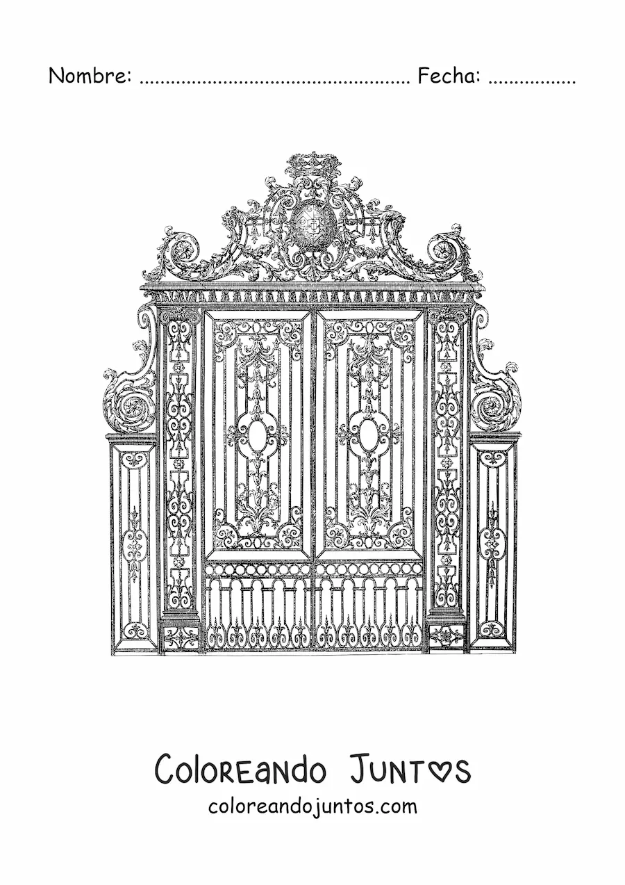 Imagen para colorear de una reja realista