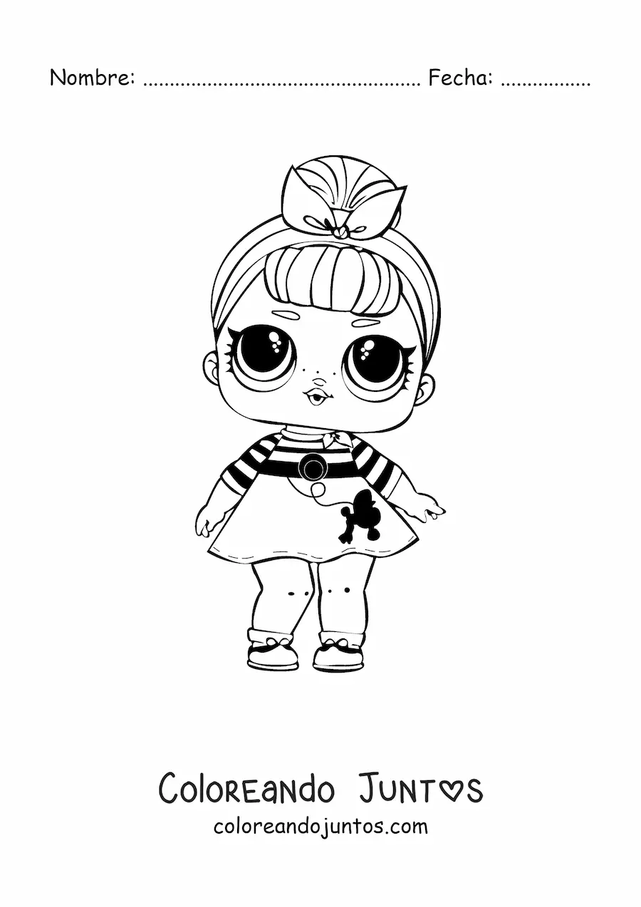 Imagen para colorear de L.O.L. Surprise Sis Swing