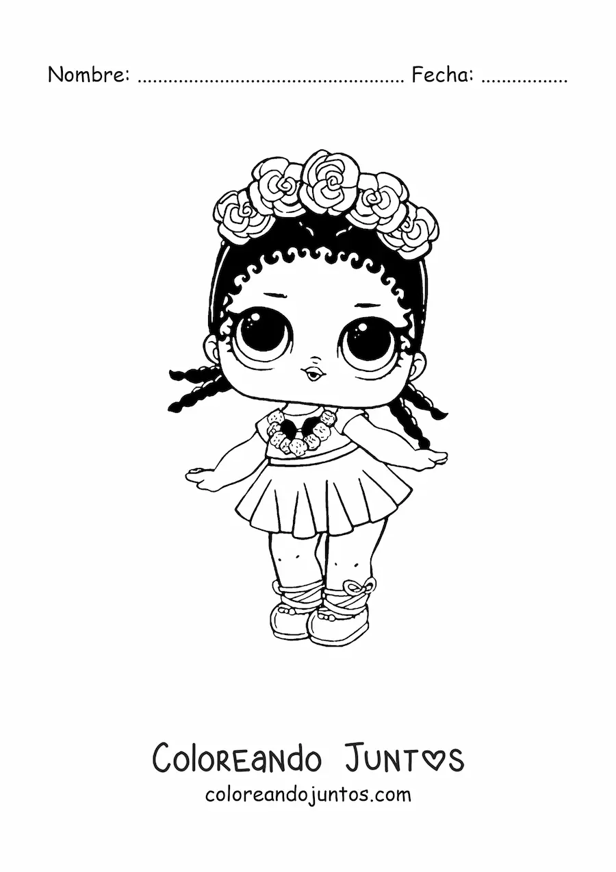 Imagen para colorear de L.O.L. Surprise Coconut Qt