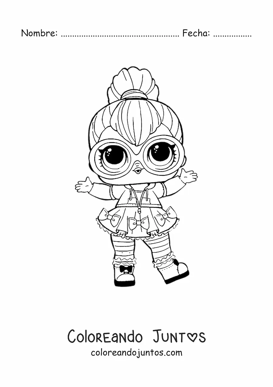 Imagen para colorear de L.O.L. Surprise Neon Qt