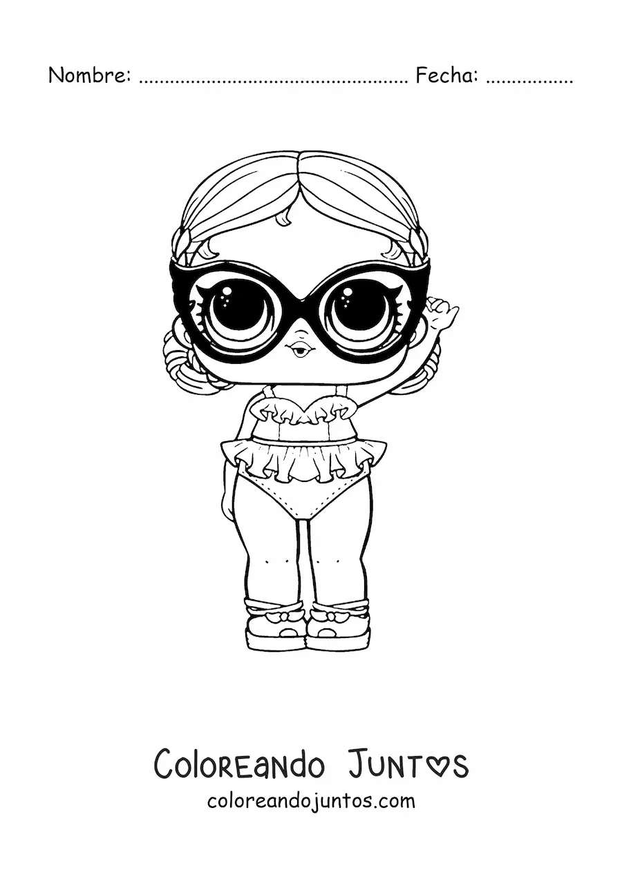 Imagen para colorear de L.O.L. Surprise Vacay Babay