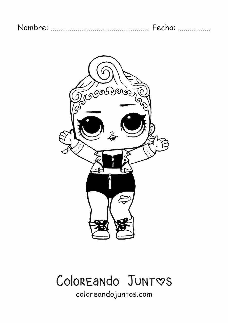 Imagen para colorear de L.O.L. Surprise Pink Baby