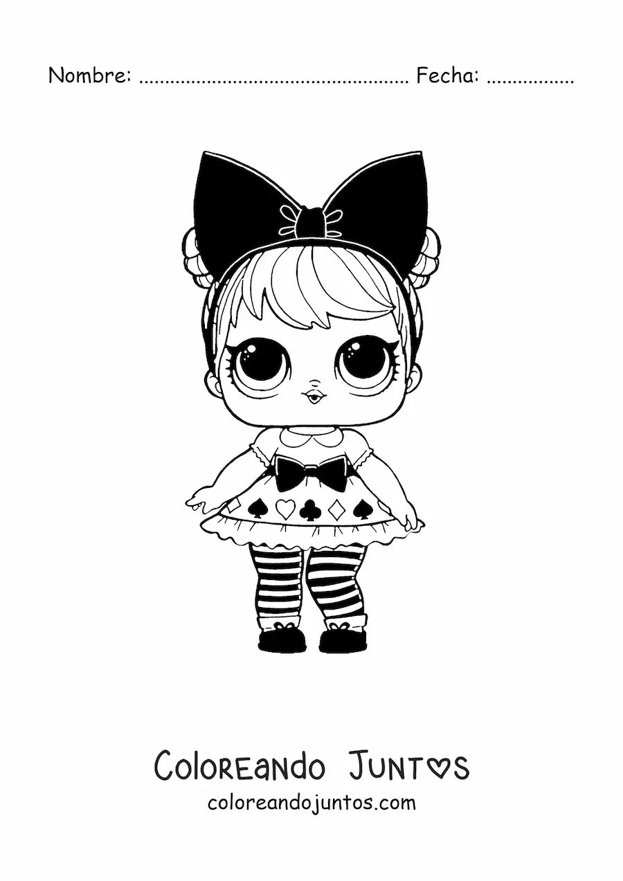 Imagen para colorear de L.O.L. Surprise Curious Qt