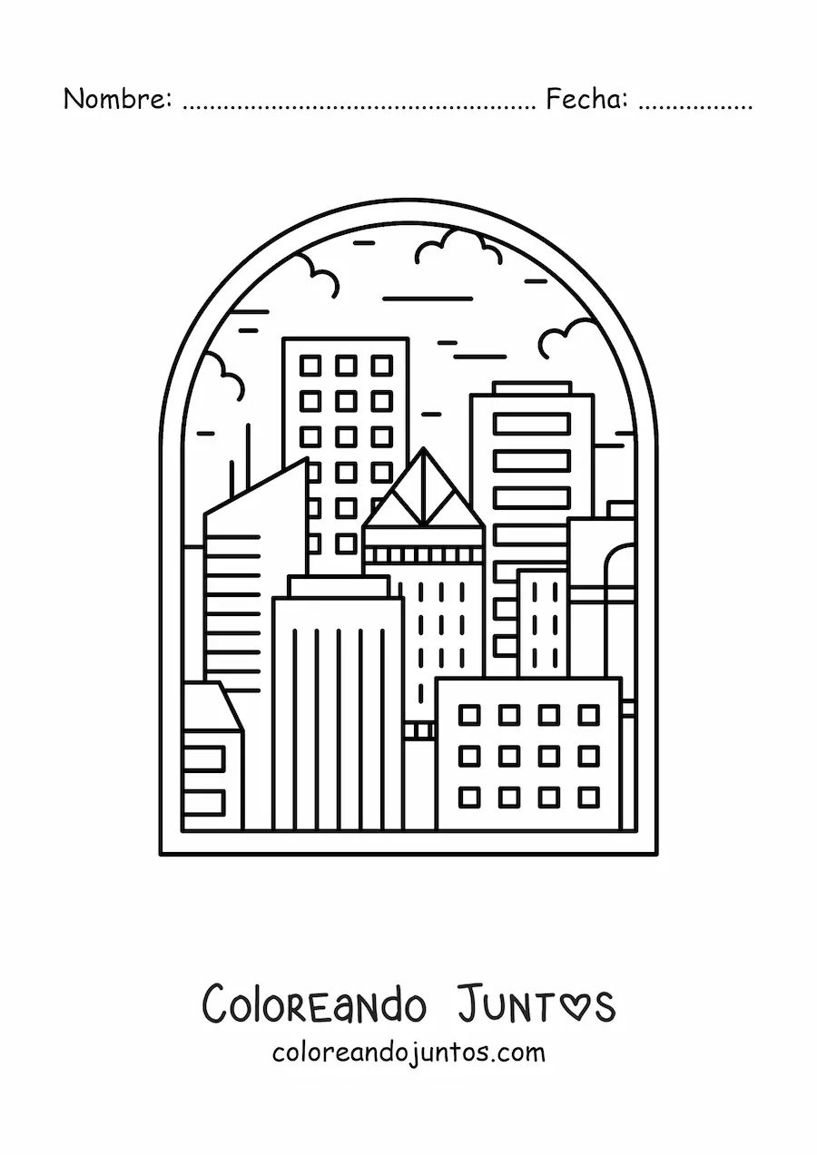 Imagen para colorear de una ciudad