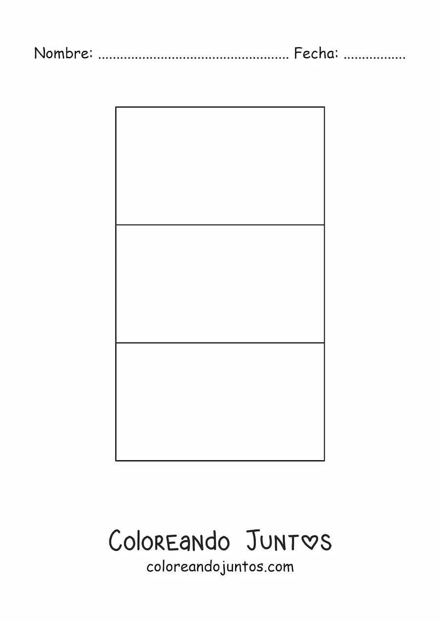 Imagen para colorear de la bandera de Francia vertical