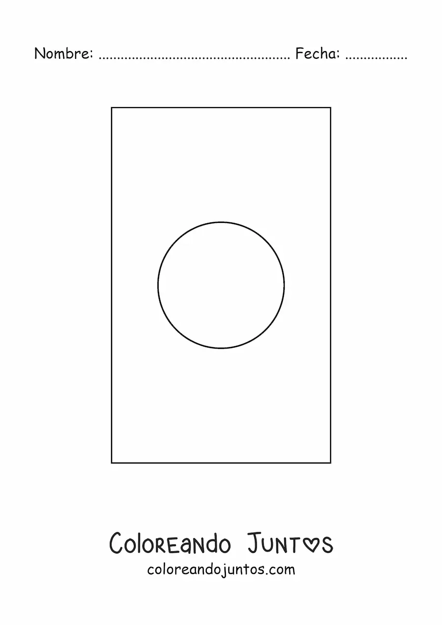 Imagen para colorear de bandera de japón vertical