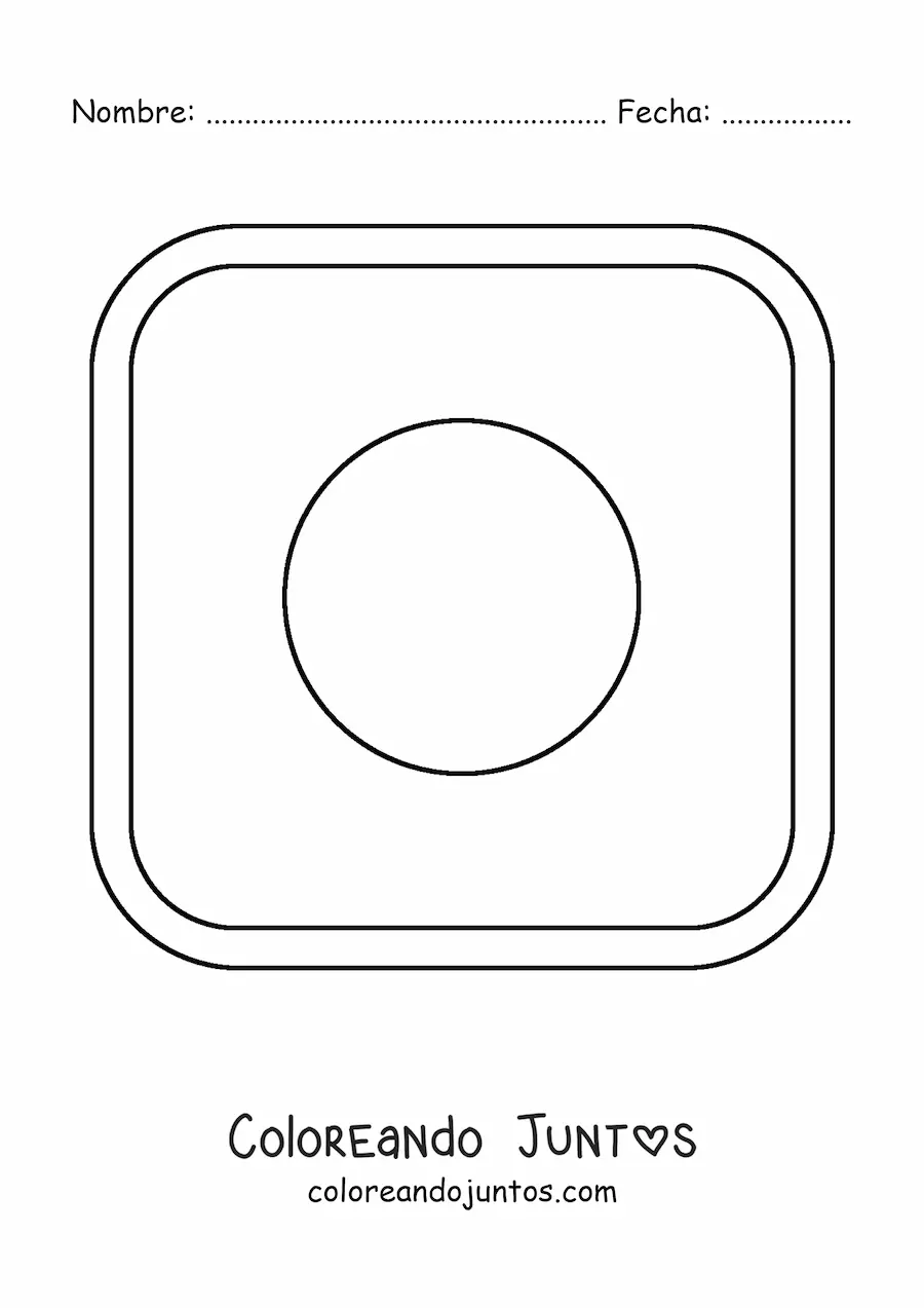 Imagen para colorear de emoji de bandera de japón cuadrada