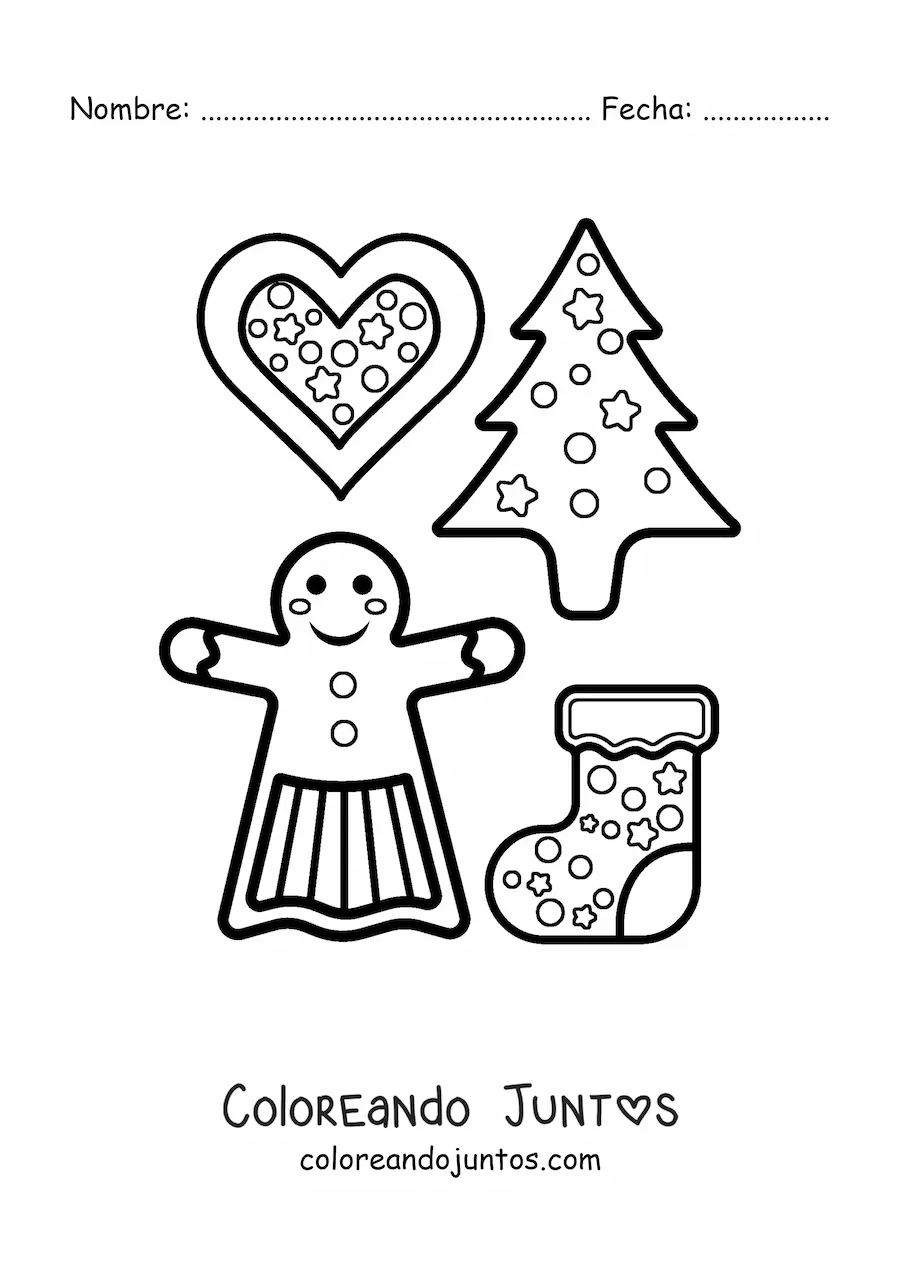 Imagen para colorear de mujer de jengibre con galletas de jengibre