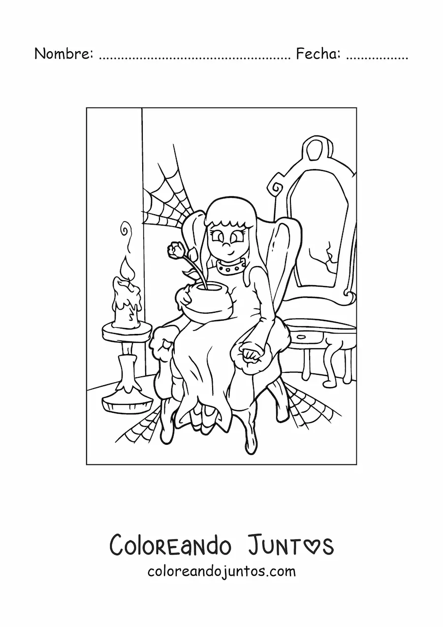 Imagen para colorear de fantasma realista en casa encantada