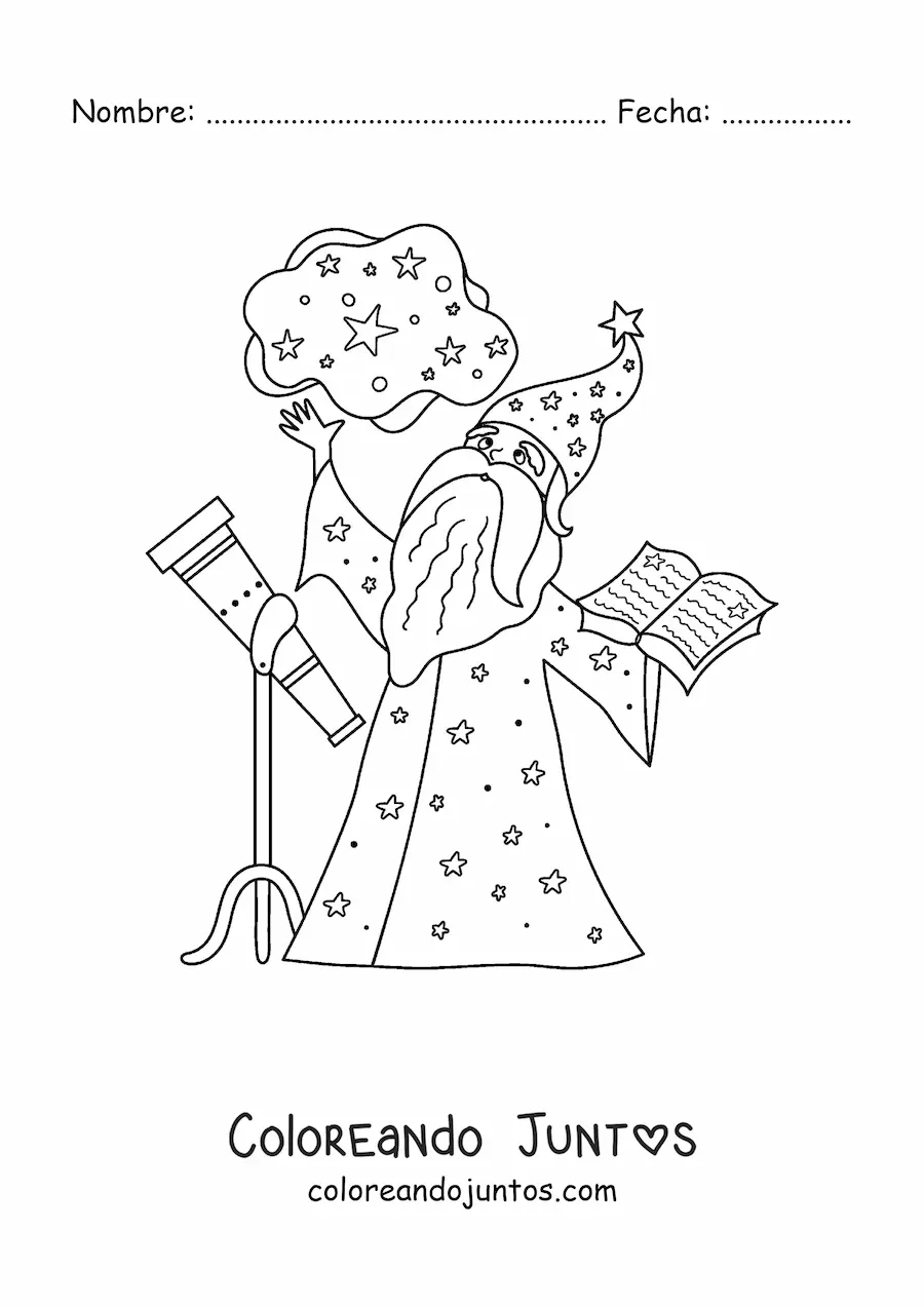 Imagen para colorear de Merlín el hechicero