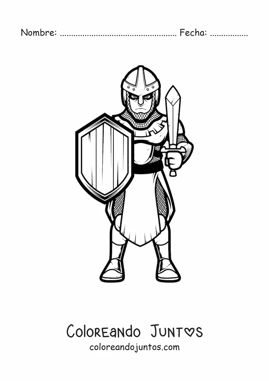 Imagen para colorear de caballero oscuro