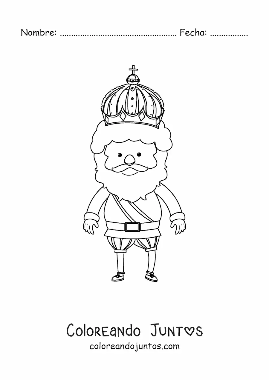 Imagen para colorear de rey animado