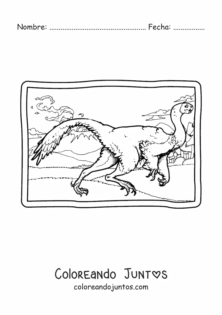 Imagen para colorear de khaan carnívoro realista
