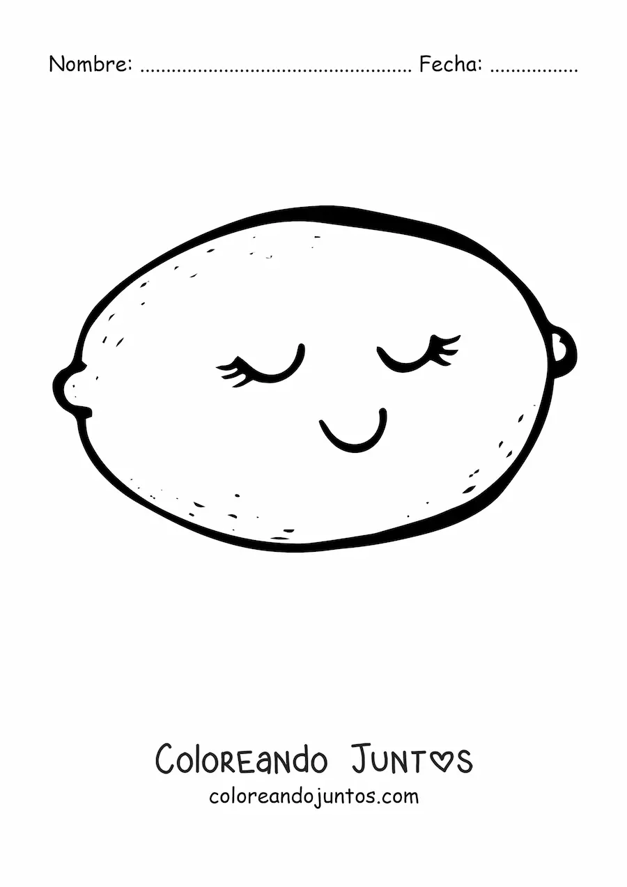 Imagen para colorear de limón bonito
