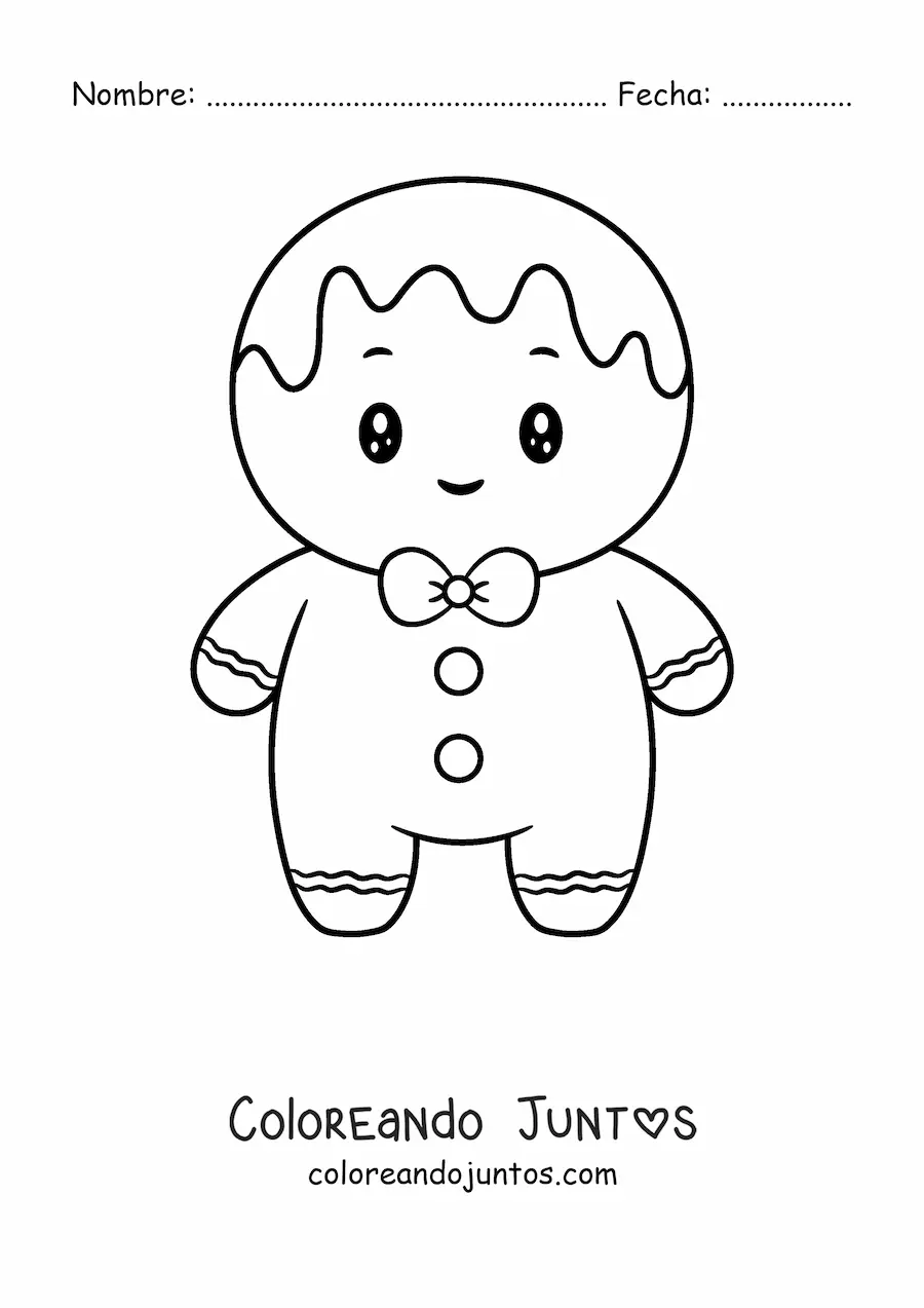 Imagen para colorear de hombre de jengibre