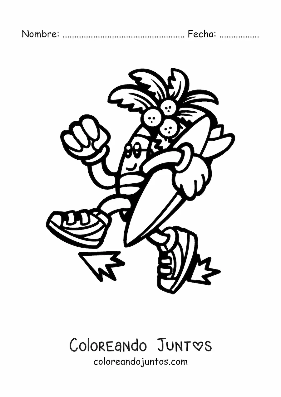 Imagen para colorear de palmera animada