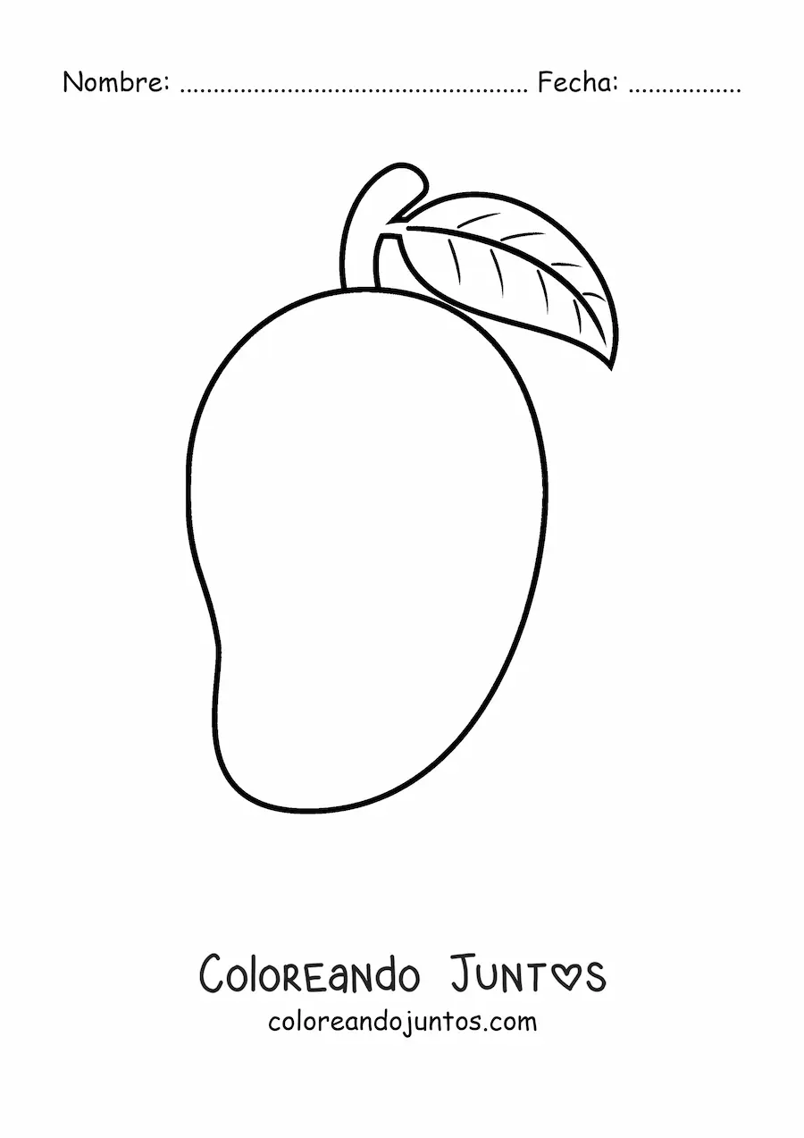 Imagen para colorear de un mango