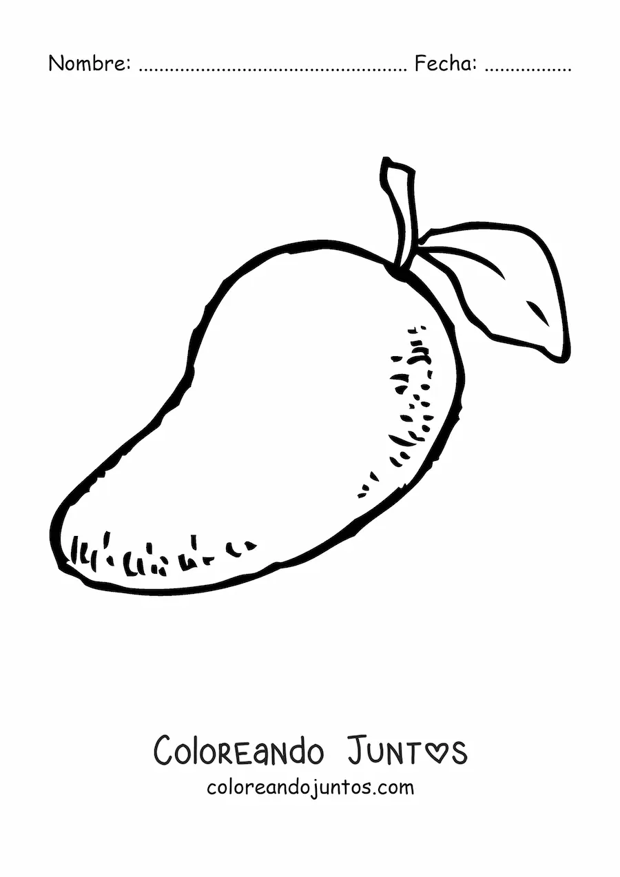 Imagen para colorear de un mango