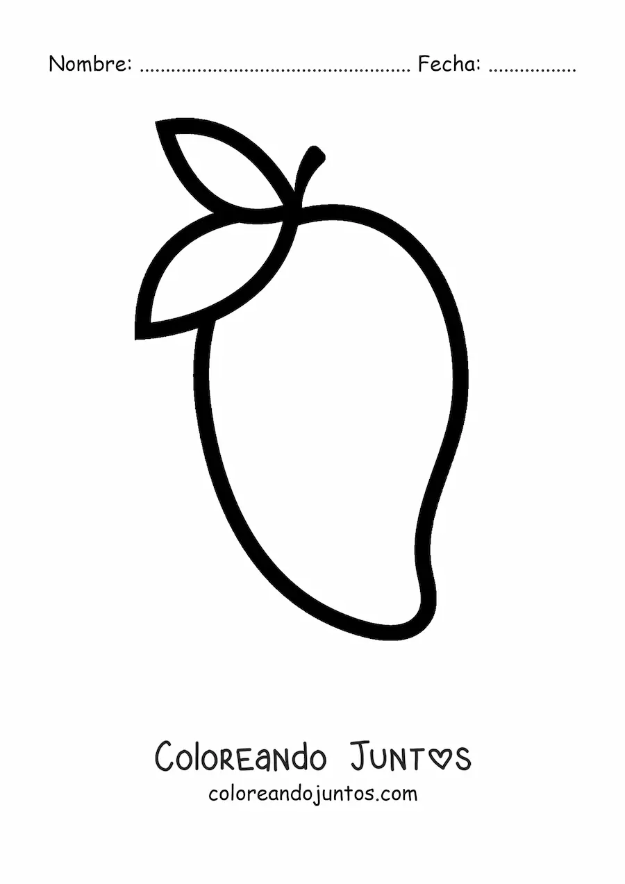 Imagen para colorear de un mango