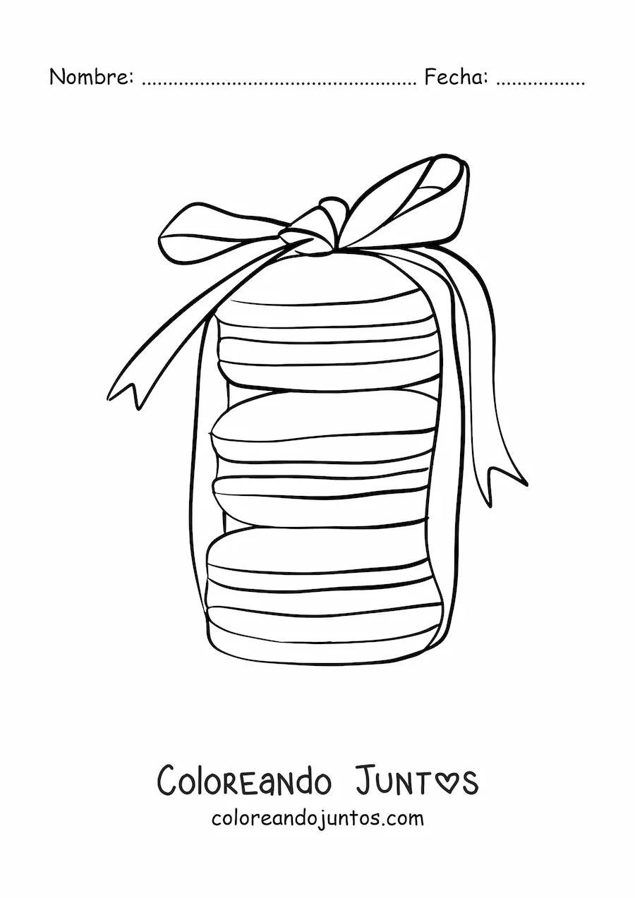 Imagen para colorear de macarons franceses