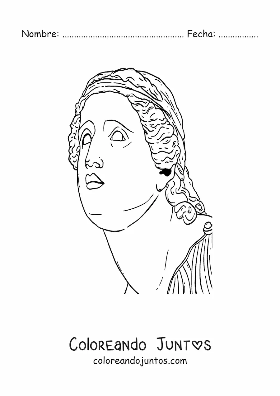 Imagen para colorear de escultura romana