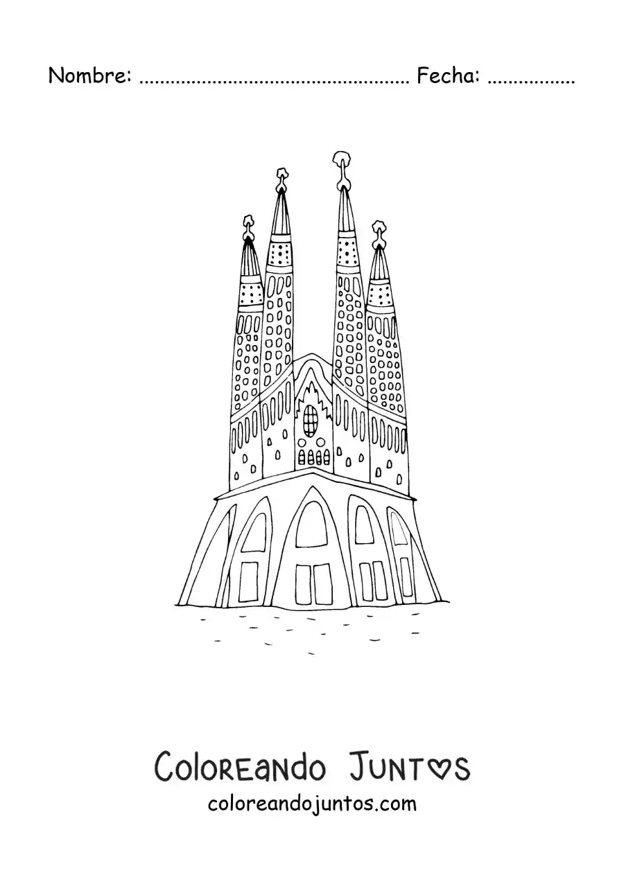 Imagen para colorear de la sagrada familia
