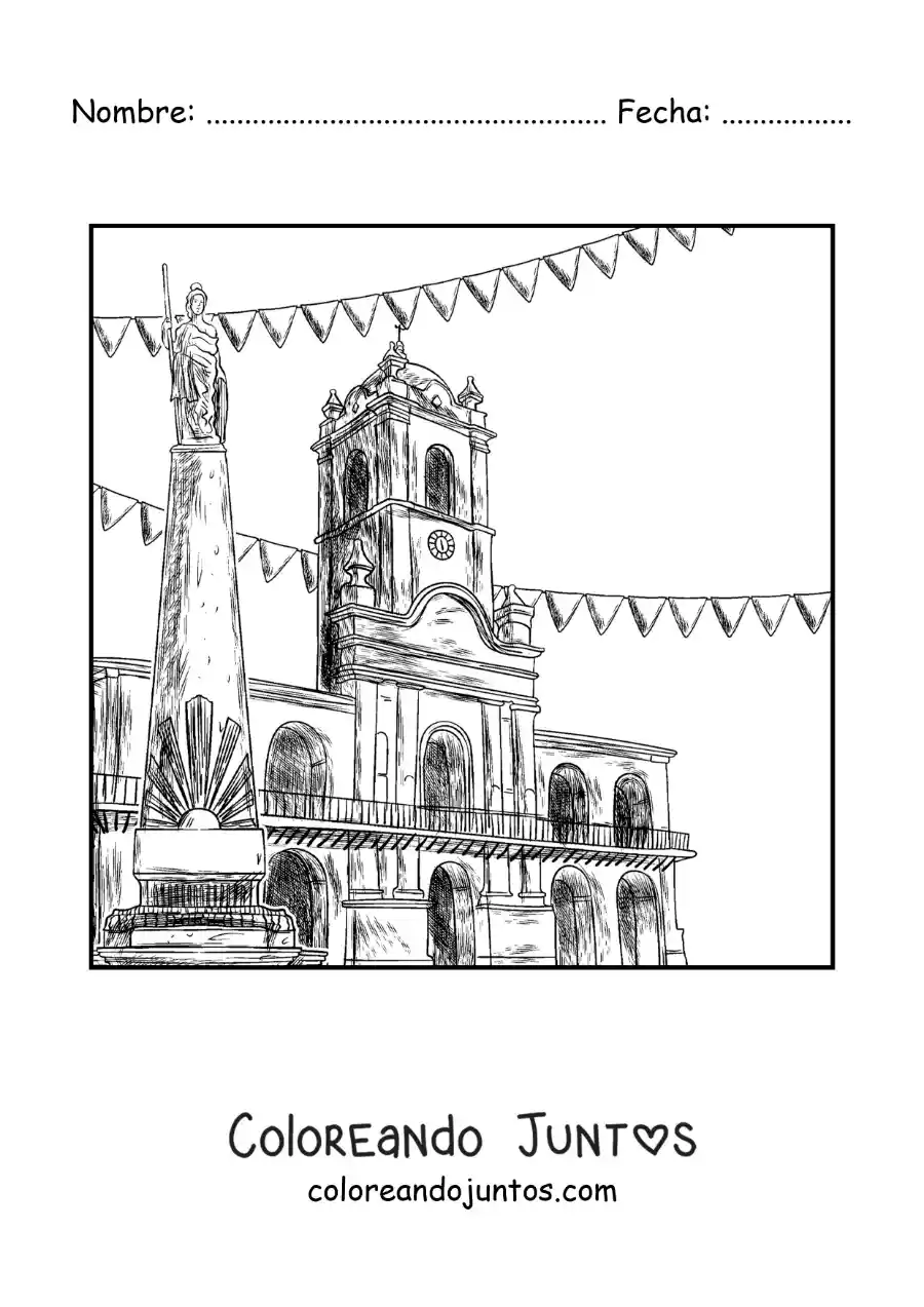 Imagen para colorear de revolución de mayo
