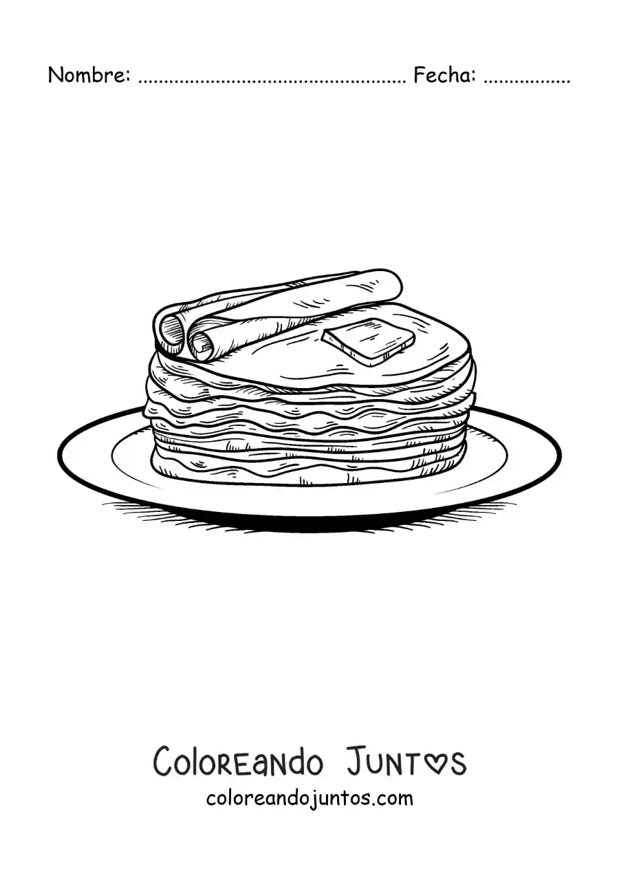 Imagen para colorear de plato típico de rusia