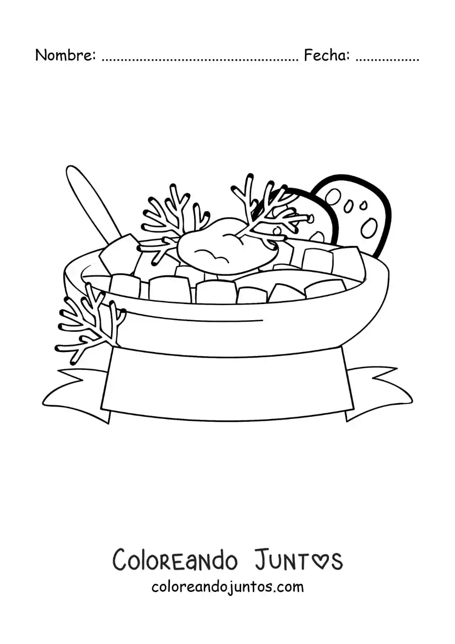 Imagen para colorear de plato de la gastronomía rusa