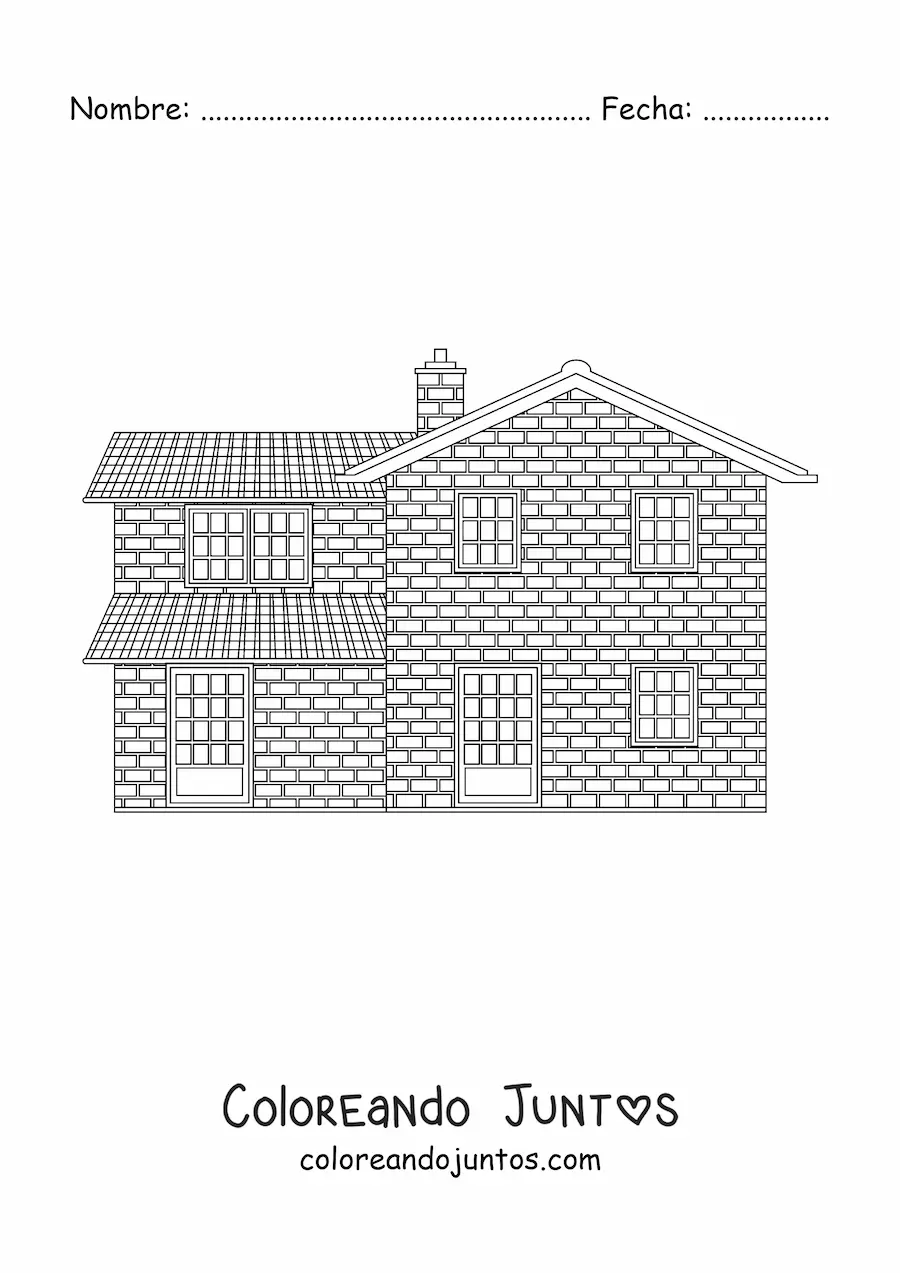 Imagen para colorear de arquitectura inglesa