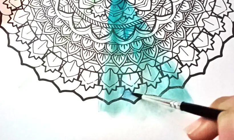 Paso 2 para pintar con Acuarelas