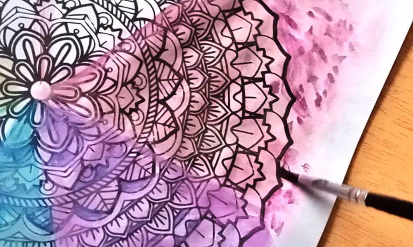 Paso 4 para pintar con Acuarelas