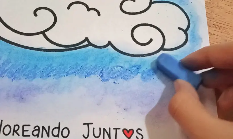 Paso 3para pintar con algodón