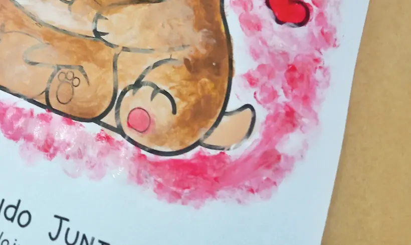Paso 4 para pintar con los dedos